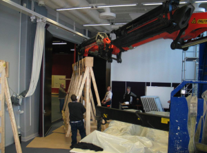 Final lift into the VR studio